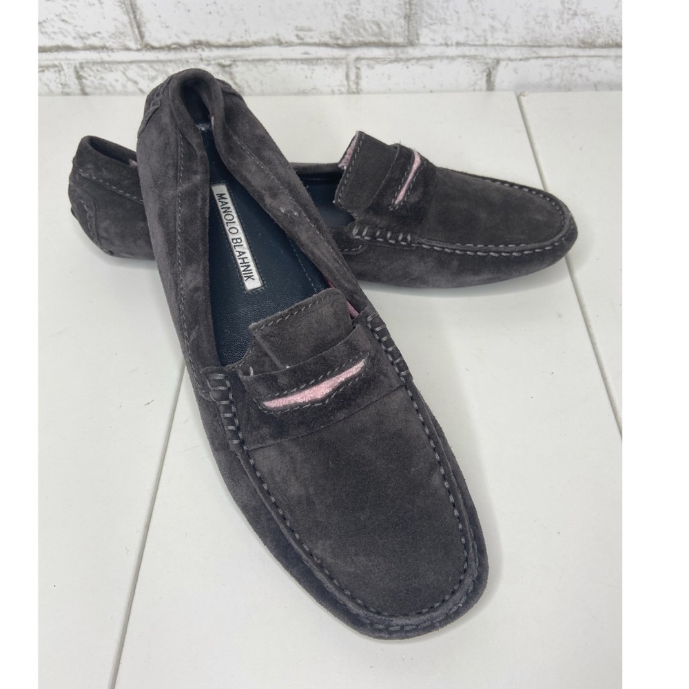 Manolo Blahnik Roadster Suede loafers Size 37 1/2
